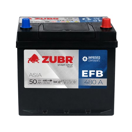 50 Ah ZUBR EFB Asia R+